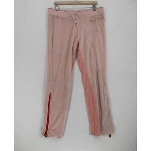 akdmks Womens Pink Cotton Blend Straight Leg Zip Ankle Sweatpants Sz XL